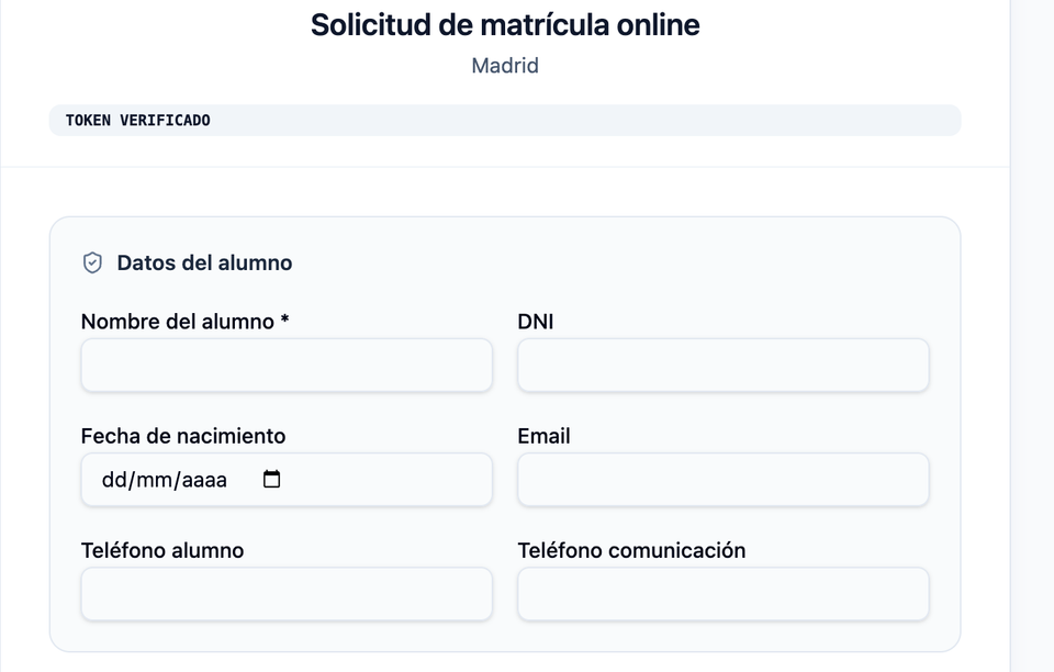 Matrículas online en MySincoppa